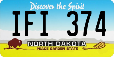 ND license plate IFI374