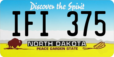 ND license plate IFI375