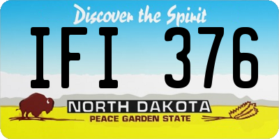 ND license plate IFI376