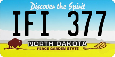 ND license plate IFI377