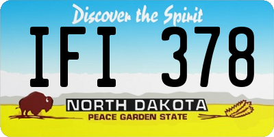 ND license plate IFI378