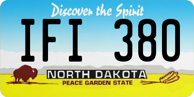 ND license plate IFI380