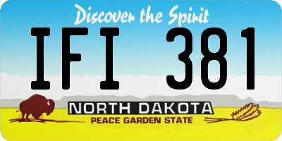 ND license plate IFI381