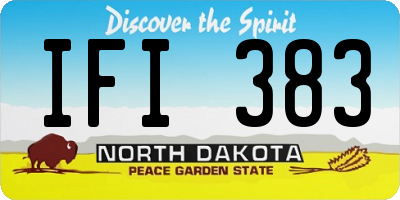 ND license plate IFI383