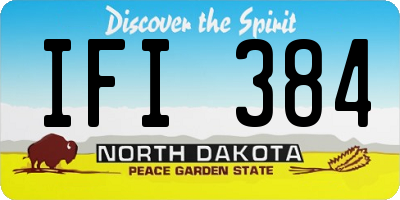 ND license plate IFI384