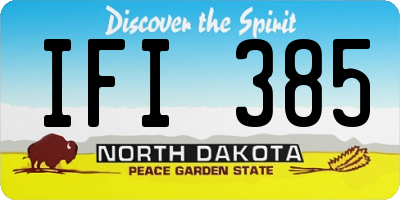 ND license plate IFI385