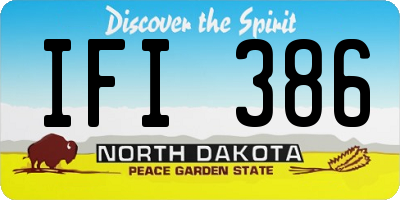 ND license plate IFI386