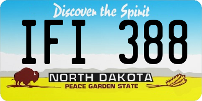 ND license plate IFI388
