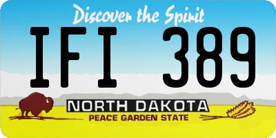 ND license plate IFI389