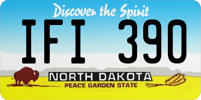 ND license plate IFI390