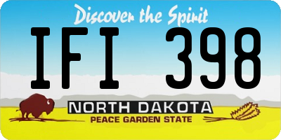 ND license plate IFI398