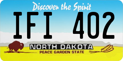 ND license plate IFI402