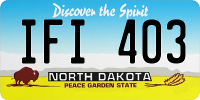 ND license plate IFI403