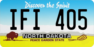 ND license plate IFI405