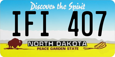 ND license plate IFI407