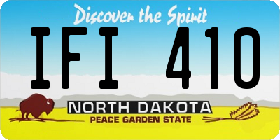 ND license plate IFI410
