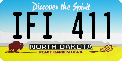 ND license plate IFI411