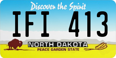 ND license plate IFI413