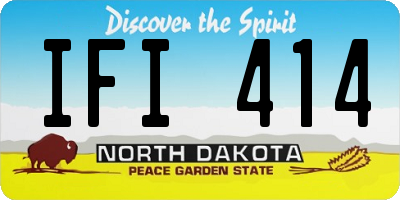 ND license plate IFI414