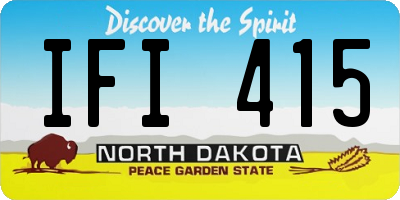 ND license plate IFI415