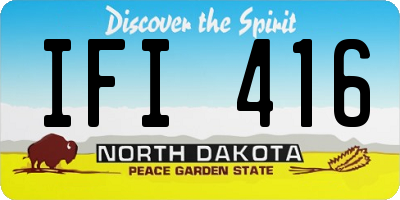 ND license plate IFI416
