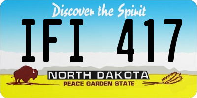 ND license plate IFI417