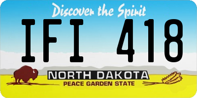 ND license plate IFI418