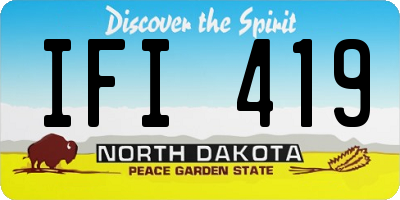 ND license plate IFI419