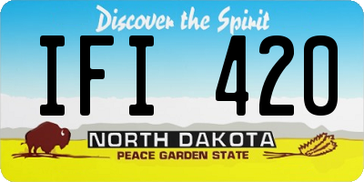 ND license plate IFI420