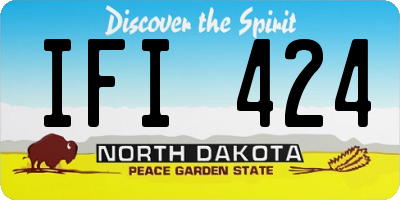 ND license plate IFI424