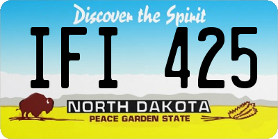 ND license plate IFI425
