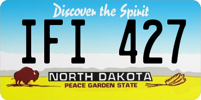 ND license plate IFI427