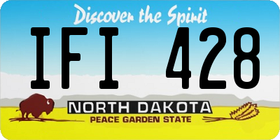 ND license plate IFI428