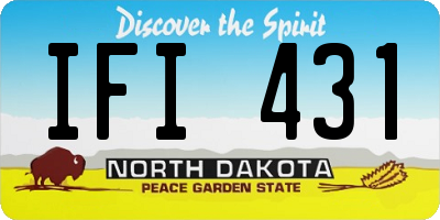 ND license plate IFI431