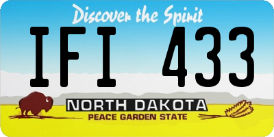 ND license plate IFI433