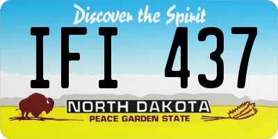 ND license plate IFI437