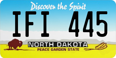 ND license plate IFI445