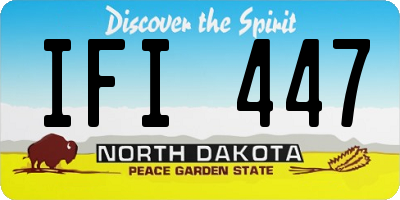 ND license plate IFI447