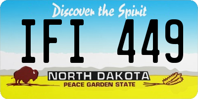 ND license plate IFI449