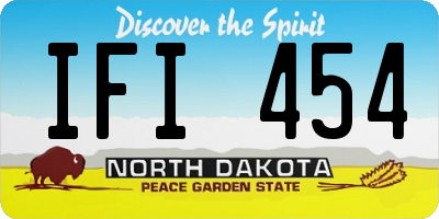 ND license plate IFI454
