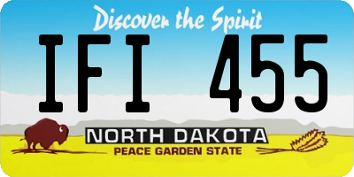 ND license plate IFI455