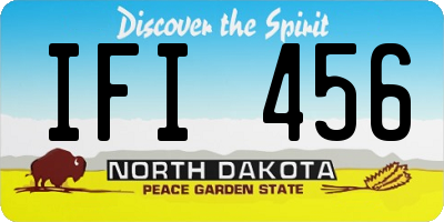 ND license plate IFI456