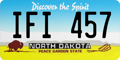ND license plate IFI457