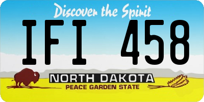 ND license plate IFI458