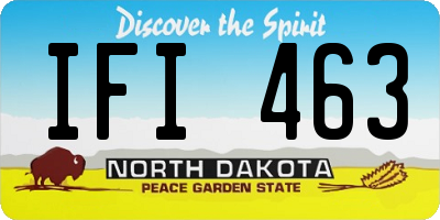 ND license plate IFI463
