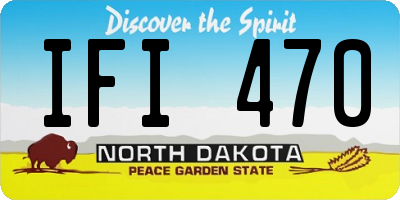 ND license plate IFI470