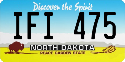 ND license plate IFI475