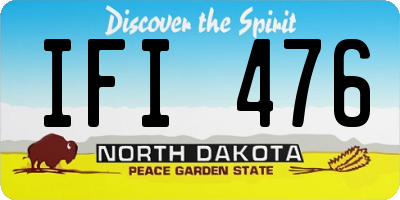 ND license plate IFI476