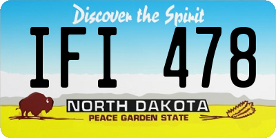ND license plate IFI478