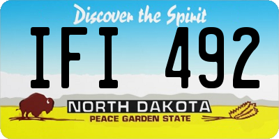 ND license plate IFI492